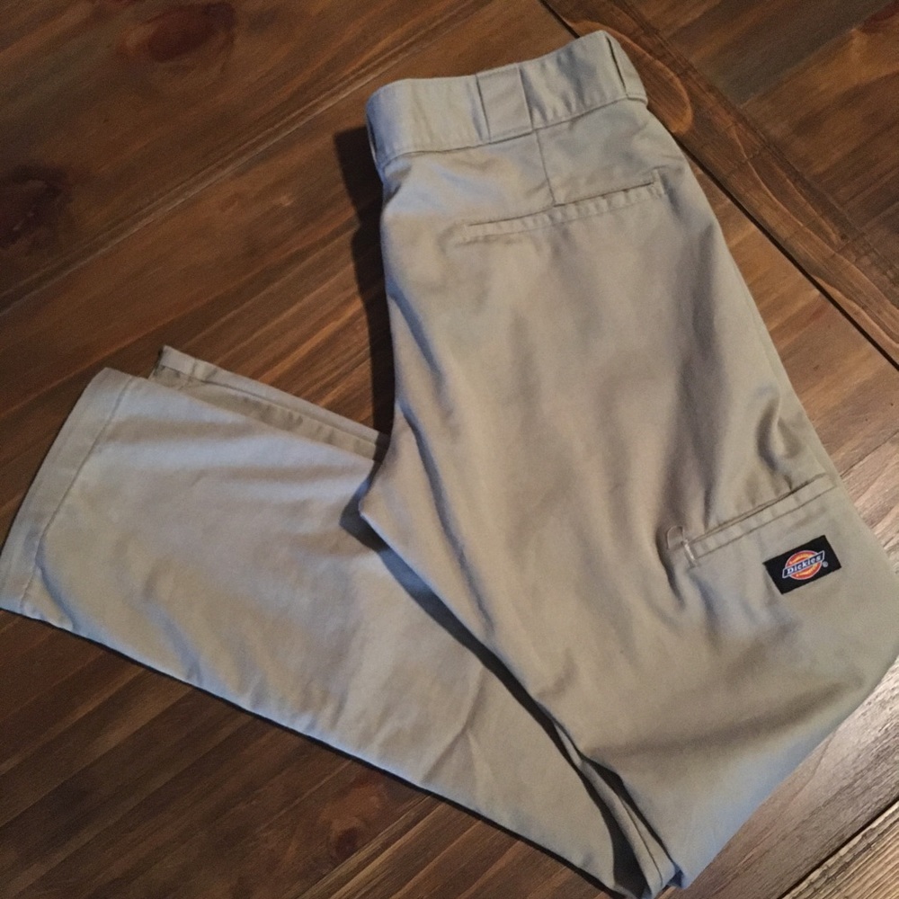 DICKIES WORKERS SKINNY STRAIGHT PANTS, MID RISE